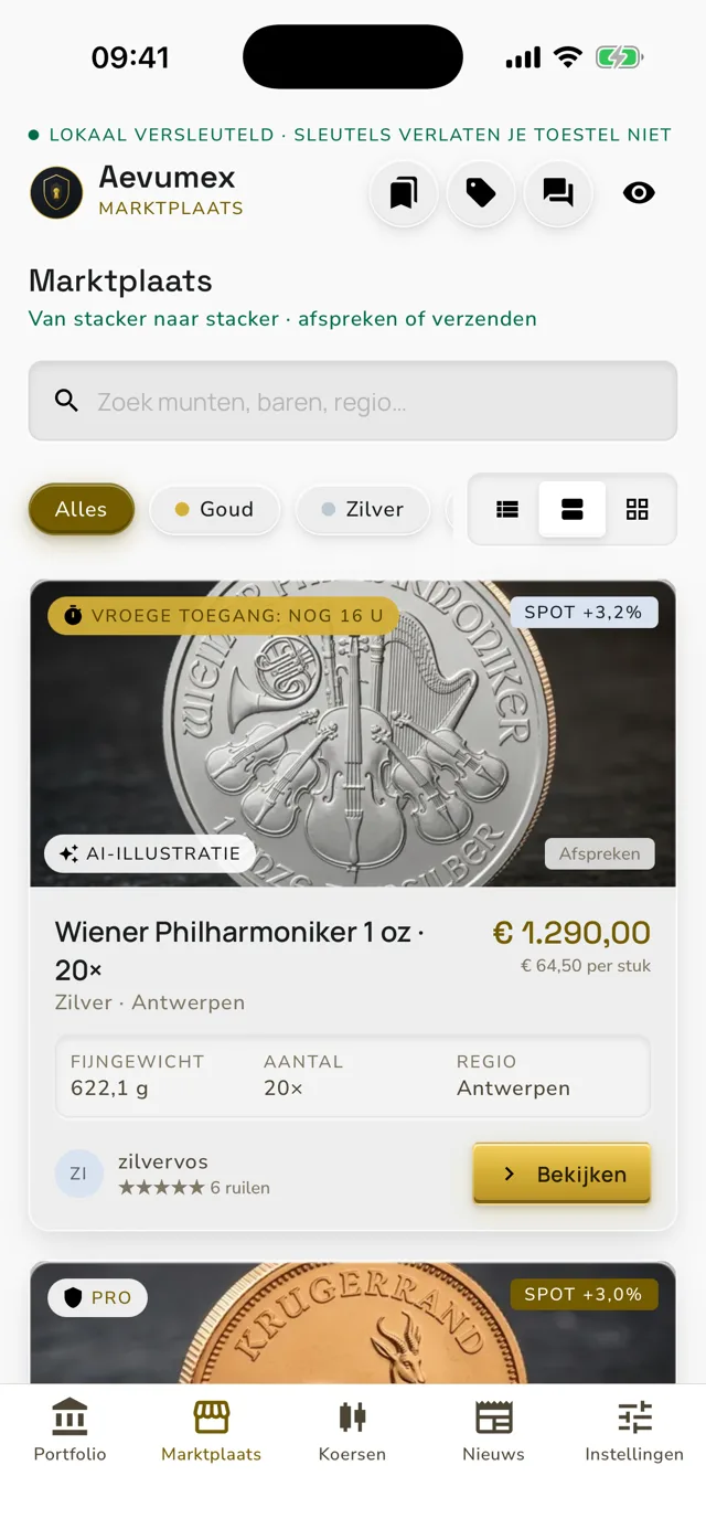 Aevumex marktplaats met advertenties van andere stackers